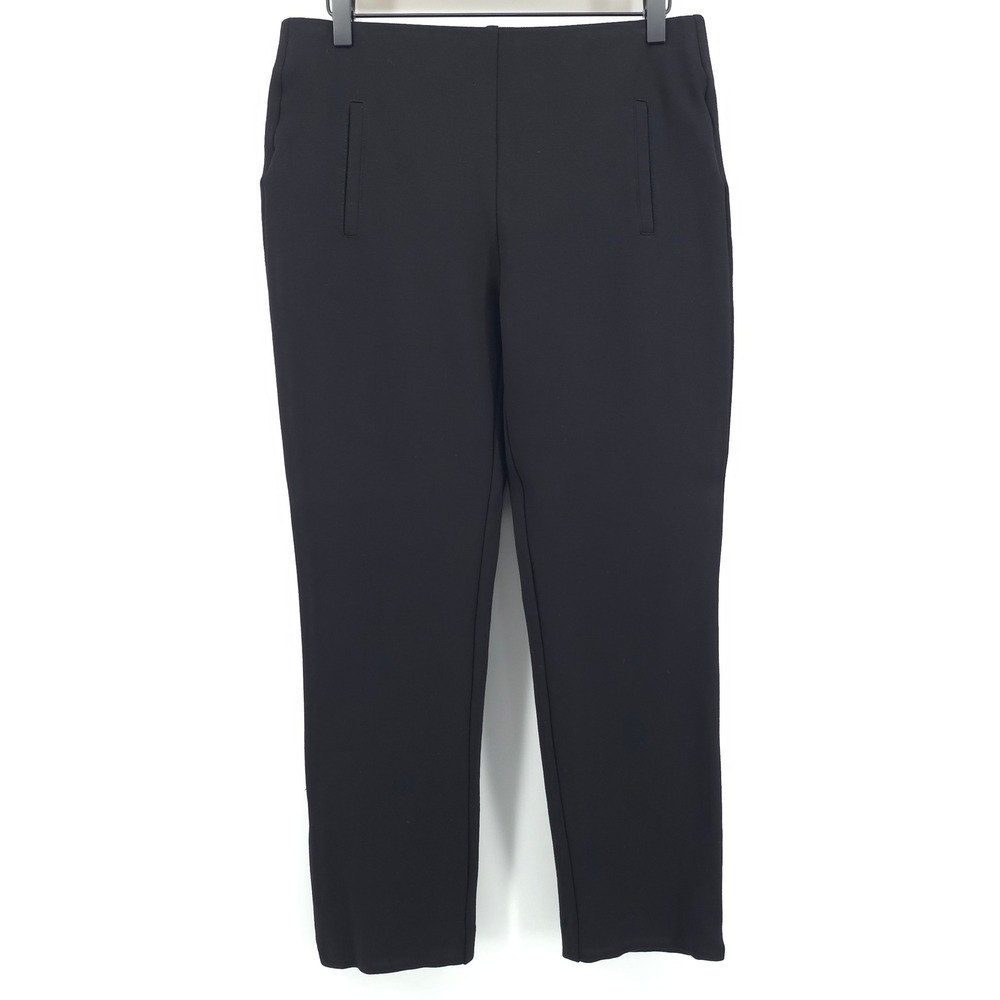 Chico's Women Pants Pull‎ On Tapered 0.5 US 6 Black Business Casual Workwear